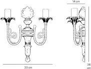 Aplica din alama masiva stilul fastuos Ludovic al XV-lea