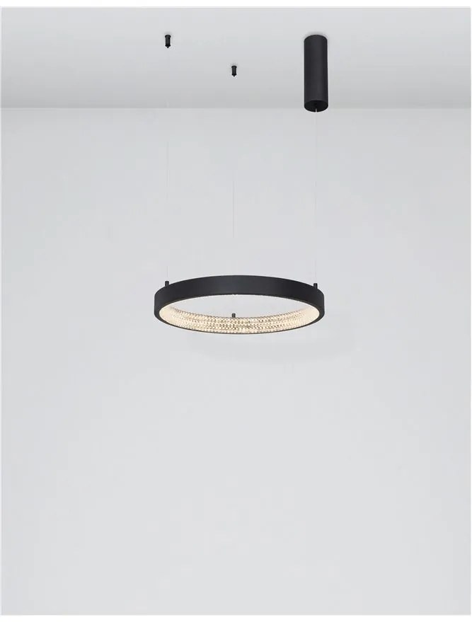 Lustra LED dimabila, design modern PRESTON, 40cm negru NVL-9865140