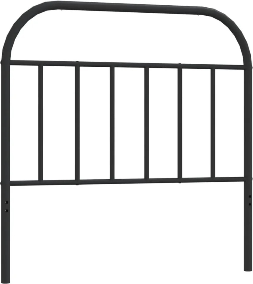 vidaXL Tăblie de pat de schimb metalică, negru, 107 cm