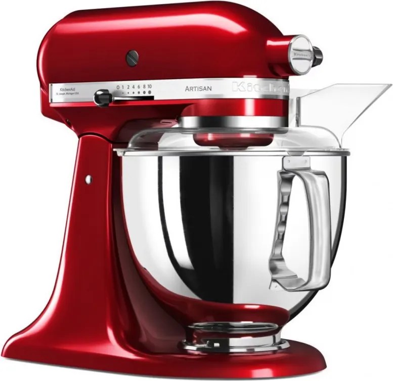 Mixer planetar Kitchenaid Artisan Elegance 5KSM175PSECA, 300 W, 4,8 l, Direct drive, 10 viteze, Candy Apple