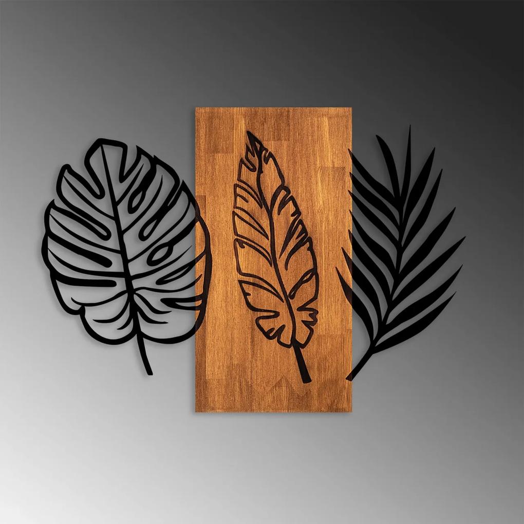 Accesoriu decorativ de perete din lemn Triple leaves - 384