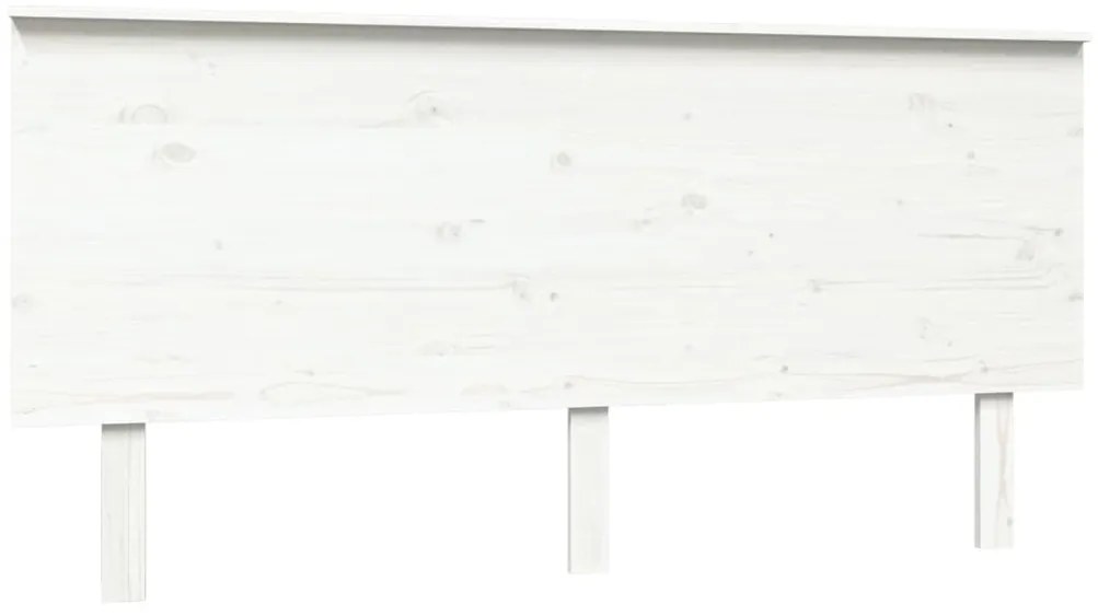 819181 vidaXL Tăblie de pat, alb, 164x6x82,5 cm, lemn masiv de pin