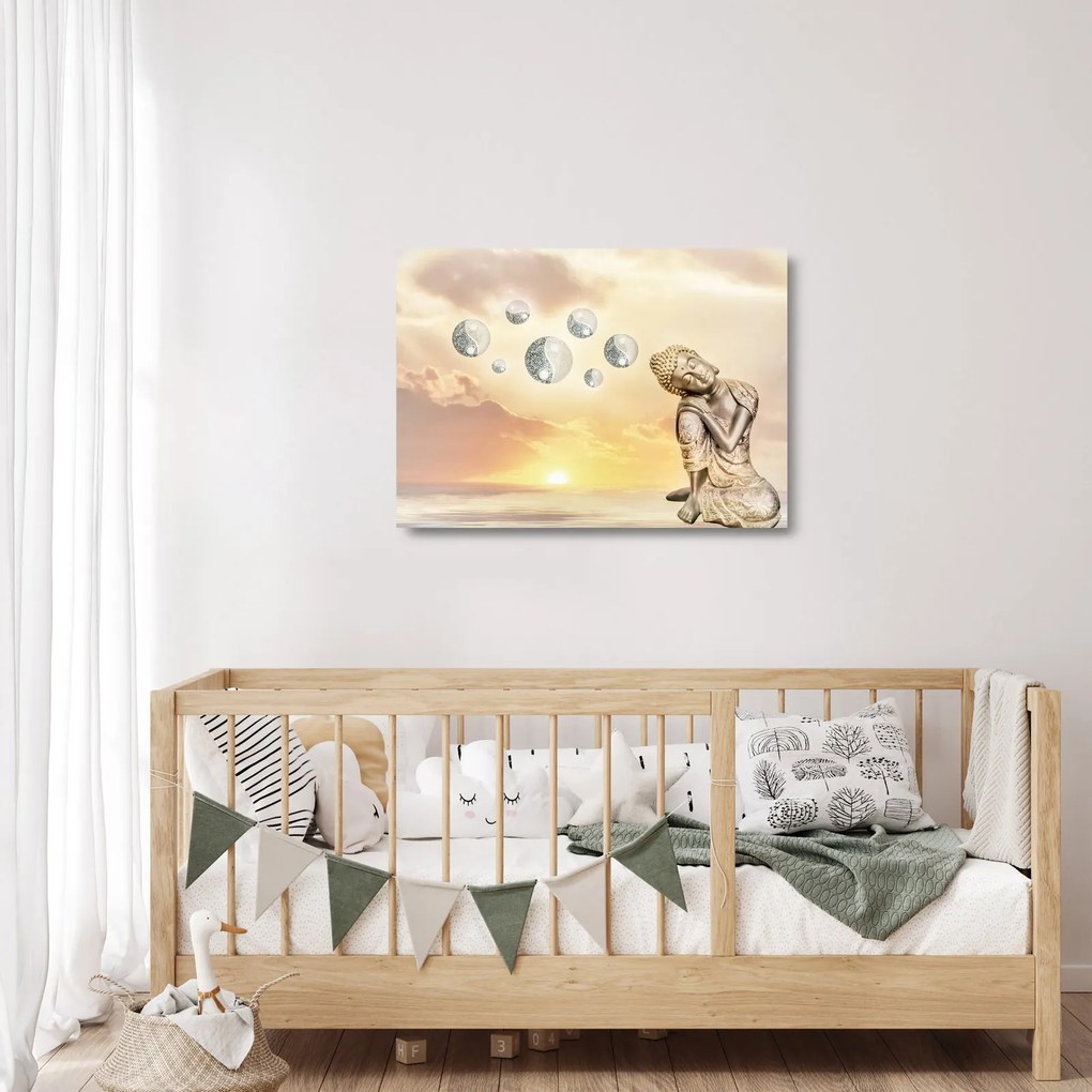 Tablou pe sticlă - Timp pentru meditații (70x50 cm)