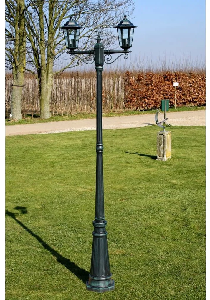 Felinar de grădină Brighton cu 2 brațe 215 cm Verde