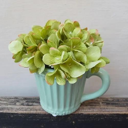 Ghiveci Cup din ceramica verde 9.5 cm