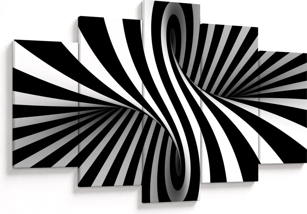 Tablou abstract cu dungi de zebră (150x105 cm)
