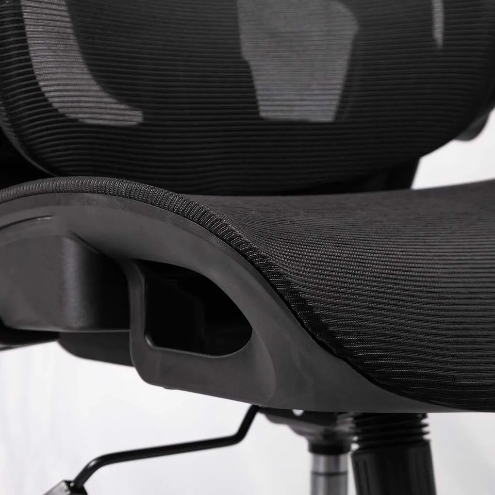 Scaun de birou ergonomic din mesh cu brațe rabatabile OFF 440 negru