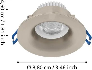 Eglo 902275 - Plafonieră LED pentru baie SALABATE, 4,9 W, 230 V, Ø 8,8 cm, IP65, crom