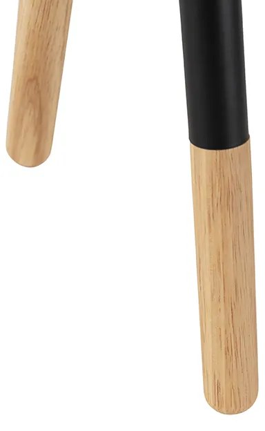 Set de lampă de masă și lampă de podea cu abajur negru - Pip