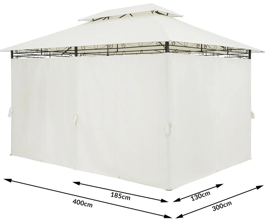 Deuba Pavilion de gradina Topas 4x3 crem