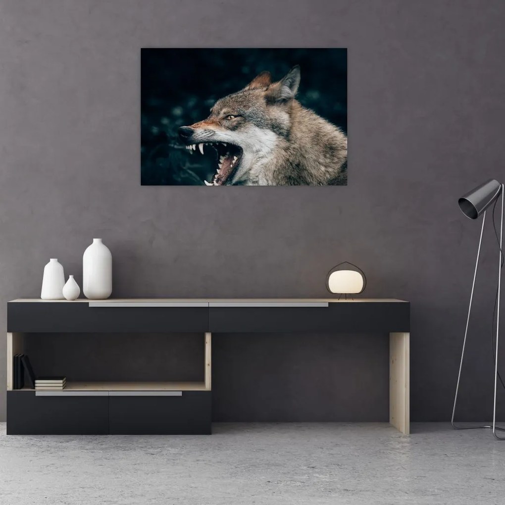 Tablou cu lup (90x60 cm)