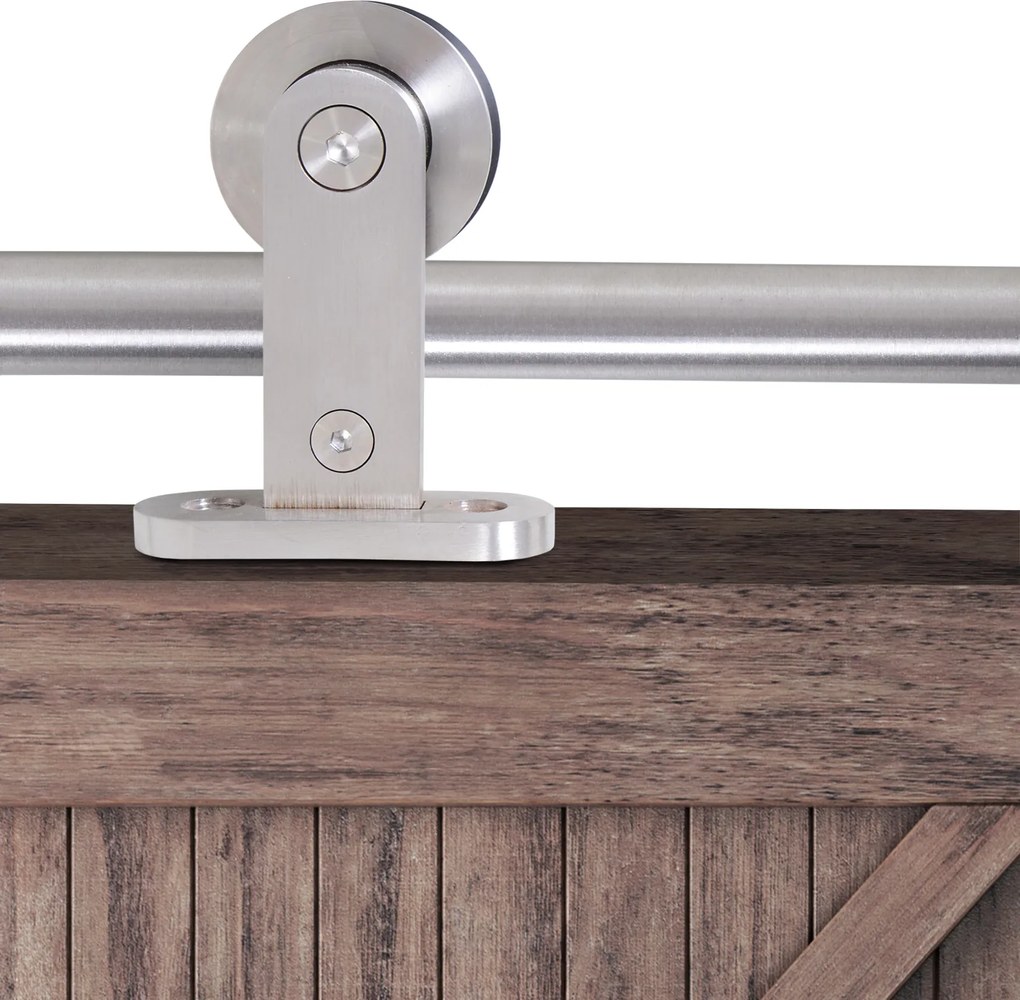 Pista pentru usa glisanta HOMCOM din otel cu kit de montare | Aosom RO