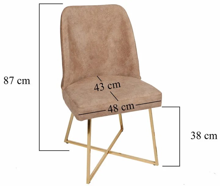 Set de scaune de sufragerie Madrid Brown, 4 bucăți