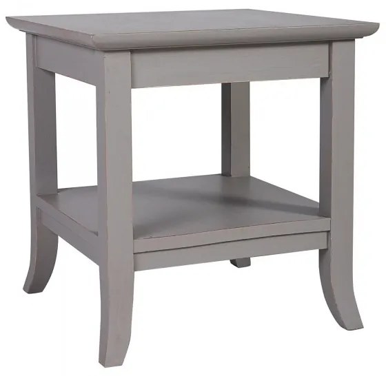 Noptiera gri, din lemn de pin, aspect rustic