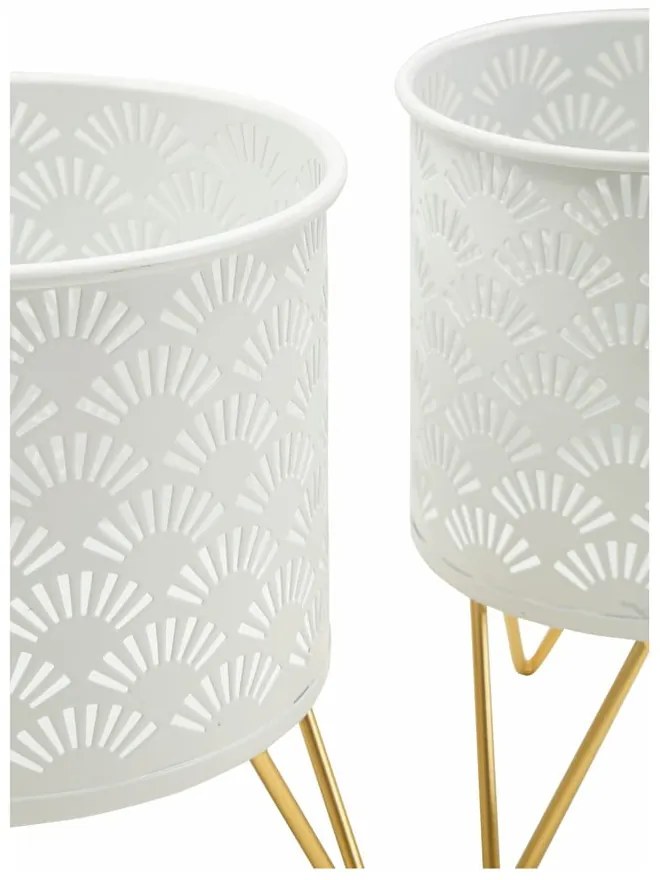 Suporturi pentru flori 2 buc. din metal ø 16 cm (înălțime 20 cm) Carly – Mauro Ferretti