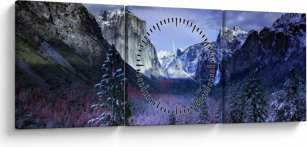 Tablou - Yosemite, USA (cu ceas) (90x30 cm)