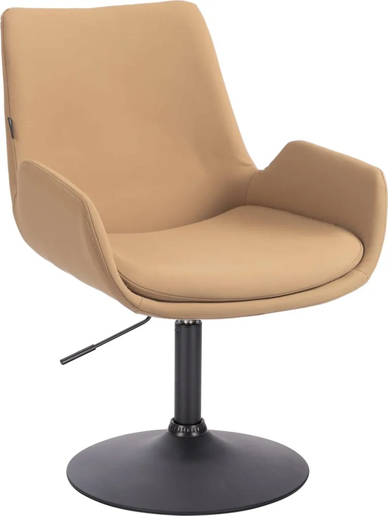 HR240N Scaun Carmel Piele Ecologica Premium Soft cu Bază Neagră