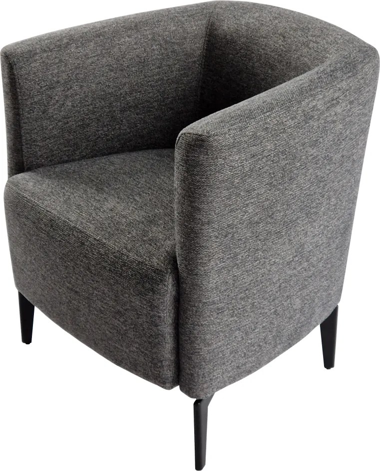 Fotoliu de design, gri / negru, KAPY