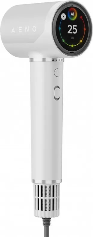Uscător de păr cu motor fără perii AI AENO HD5 AHD0005W, 1500W, 2 viteze, 3 trepte, 67 dB, Control vocal, Alb
