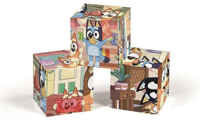 Bluey Play All Day cuburi de poveste set 6 Clementoni