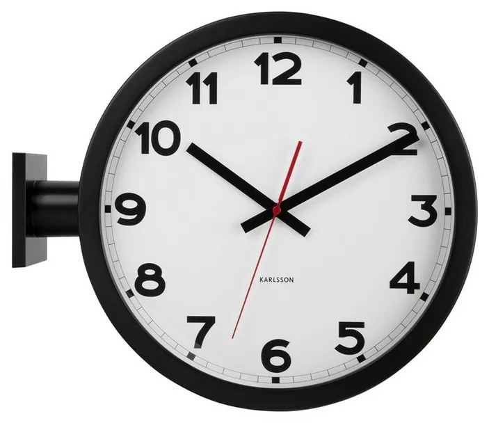 Ceas de perete Karlsson 5966WH cu două fețe 38 cm, alb