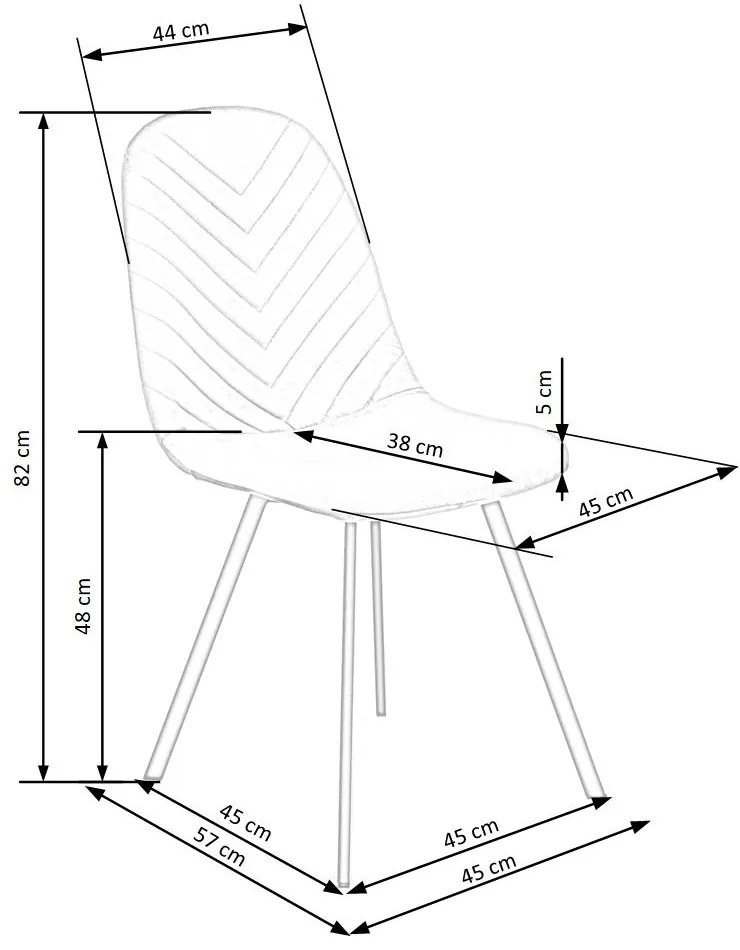 Scaun de bucaterie Paige, gri/negru