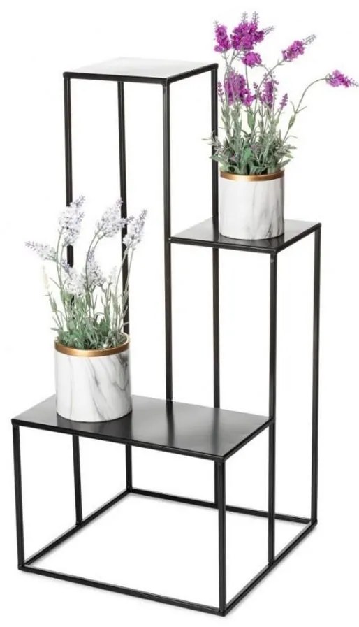 Suport flori KASKADA 85x40 cm negru