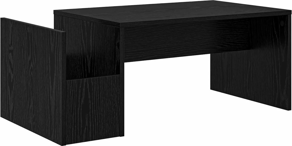 vidaXL Masă de cafea Stejar Negru 90 x 45 x 35 cm Lemn compozit