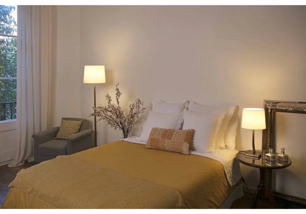 Lampadar / Lampa de podea eleganta design clasic REM auriu/alb