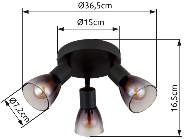Plafoniera stil minimalist SATELLA 3L