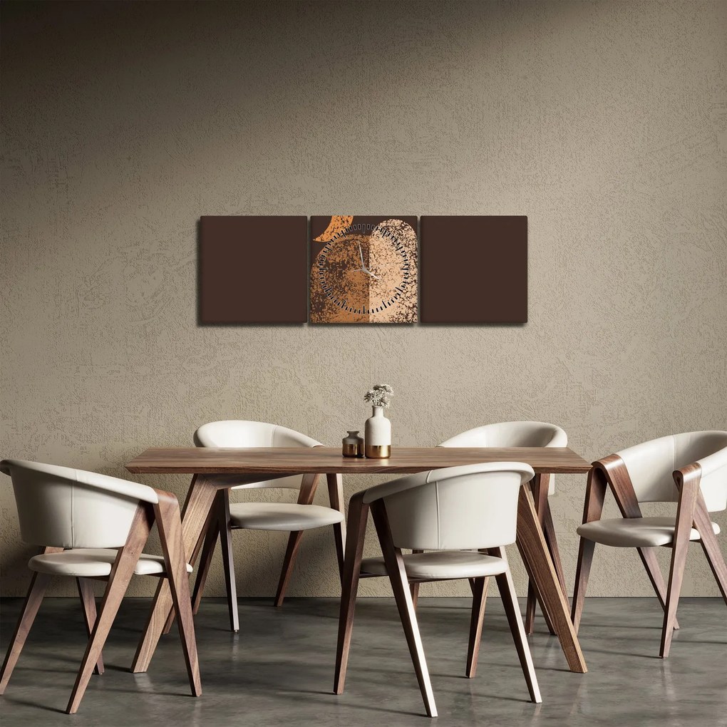 Tablou - Arce portocalii N⁰2 (cu ceas) (90x30 cm)