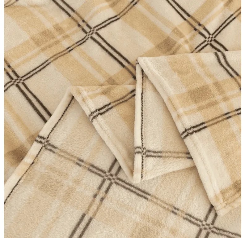 Patura PLAID microplus, crem Dimensiune: 200 x 220 cm