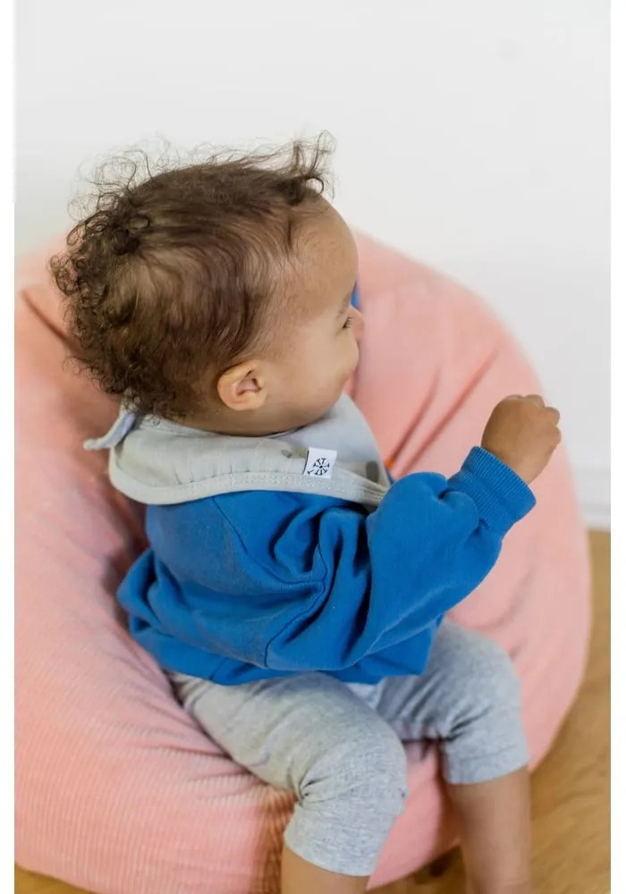 Bavețică din muselină Kindsgut Dots, gri