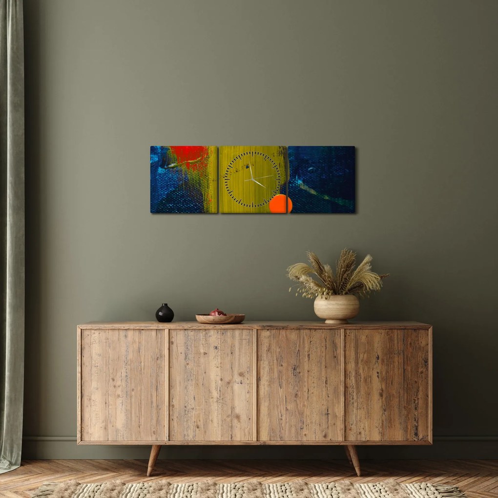 Tabloul culorilor (cu ceas) (90x30 cm)