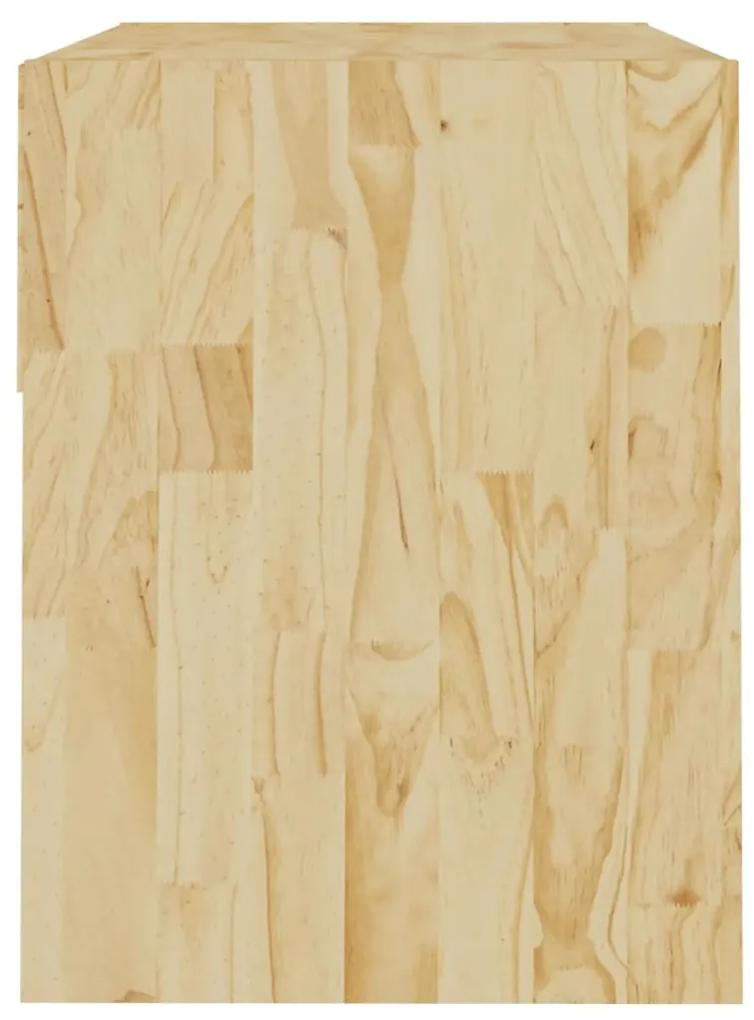 Noptiere, 2 buc., 40x31x40 cm, lemn masiv de pin 2, Maro
