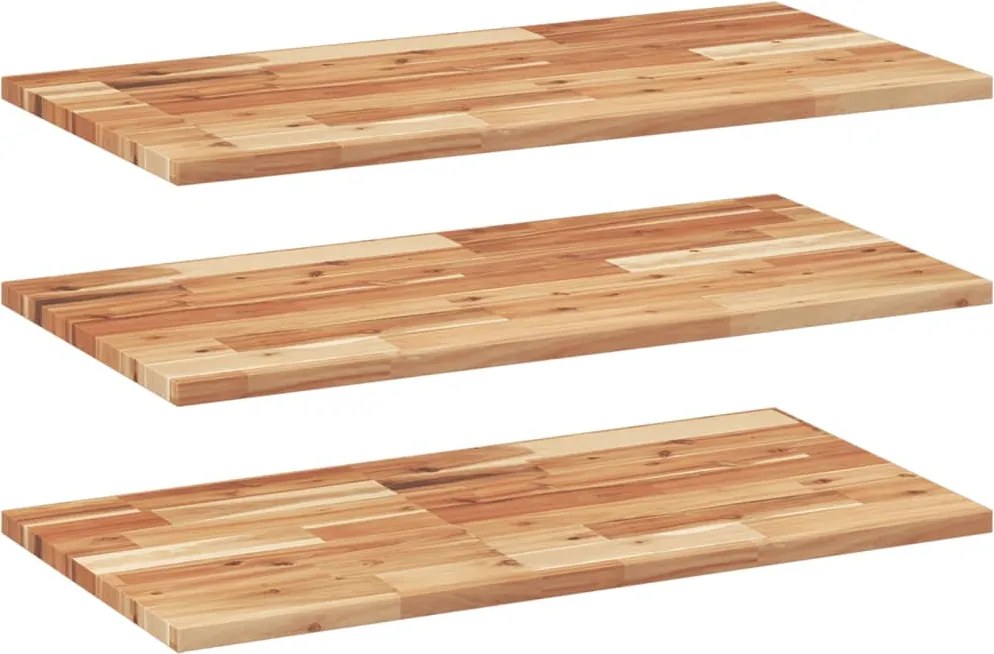 vidaXL Rafturi suspendate 3 buc. 60x40x2 cm lemn masiv acacia netratat