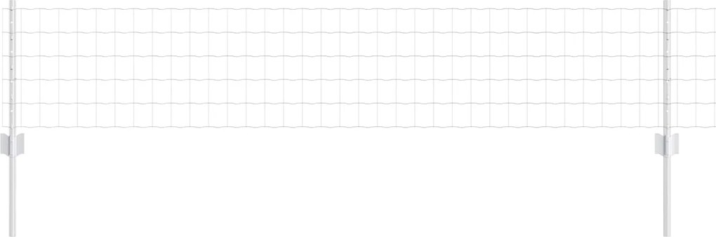 vidaXL Gard cu Stâlp Argintiu 0,4 x 25 m Oțel
