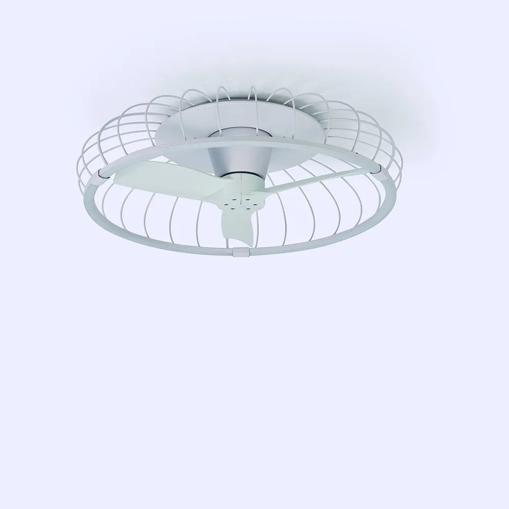 Lustra LED Smart cu Ventilator si telecomanda NATURE ALB