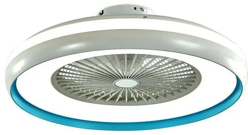 Plafonieră LED cu ventilator LED/45W/230V 3000/4000/6500K albastru
