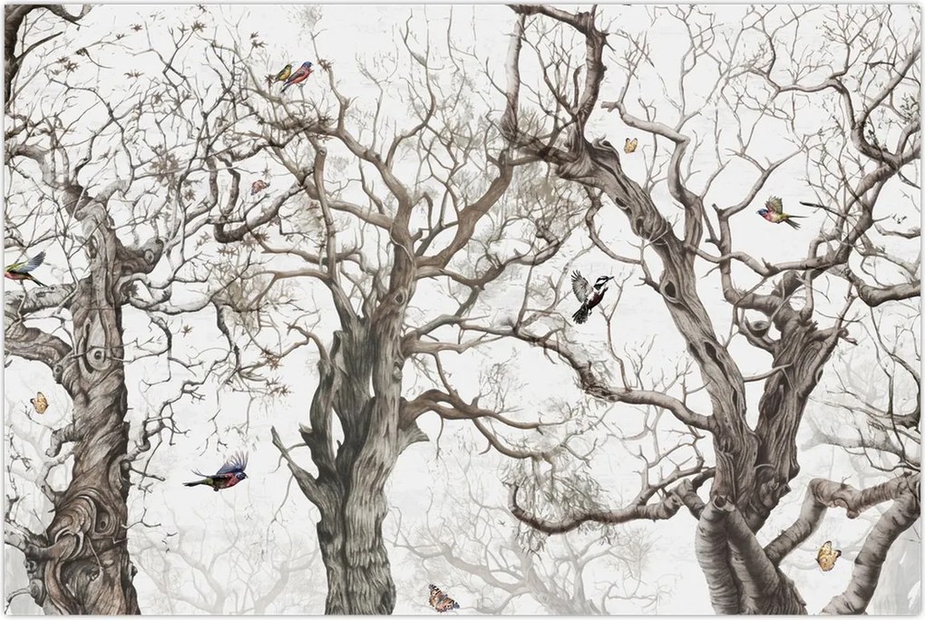 Tablou - Model de pădure, desen (90x60 cm)