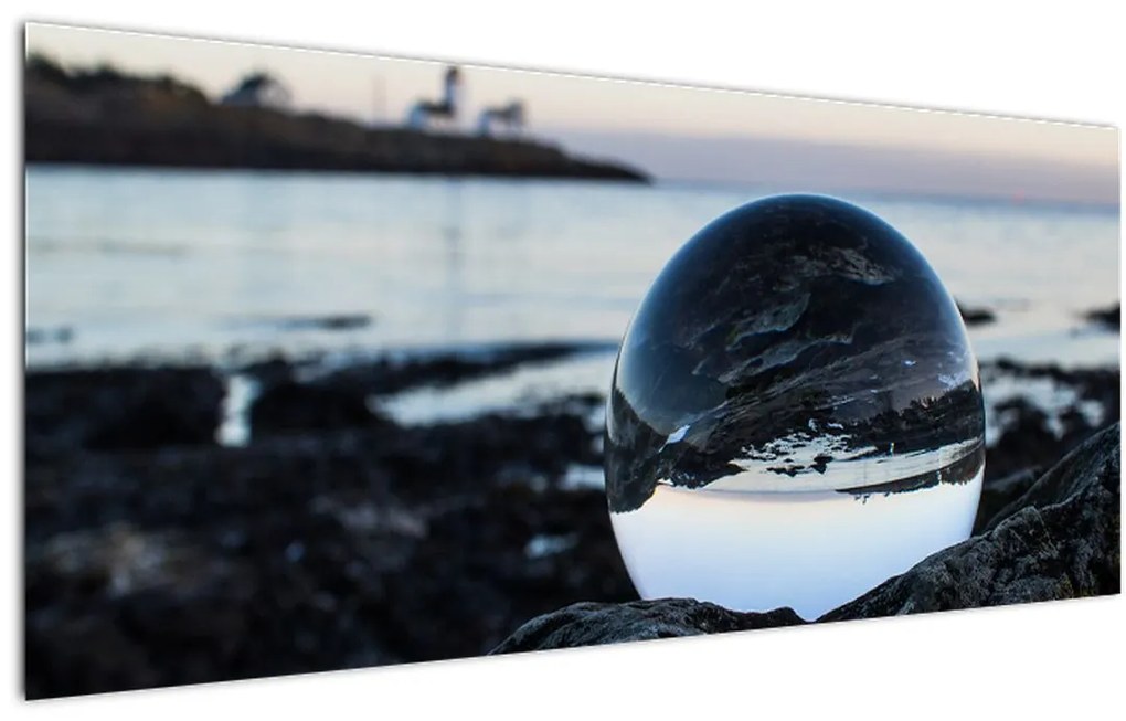 Tablou - Bile de sticlă pe piatră (120x50 cm)