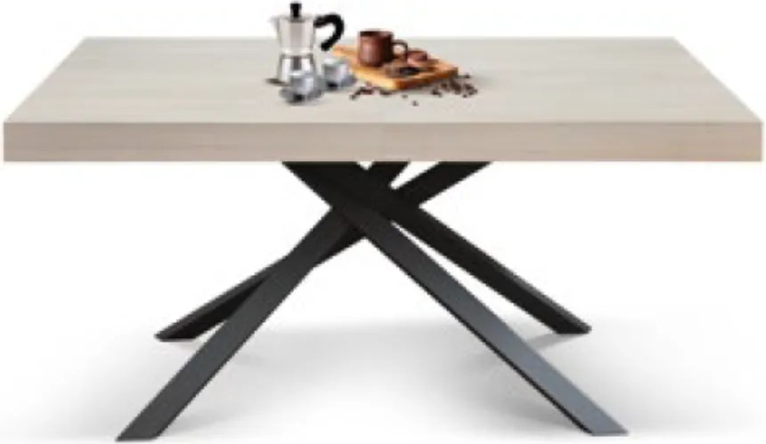 Masă Tifany BLAT OLMO PERLA - ALB - 140 CM / 90 / H 77