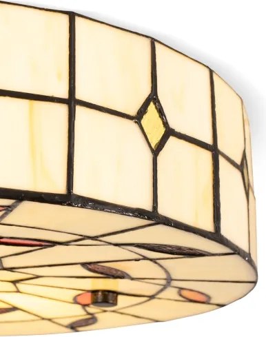 BRILAGI - Tiffany lampă de tavan cu vitralii FOLIA 2xE27/60W/230V Ø 40 cm