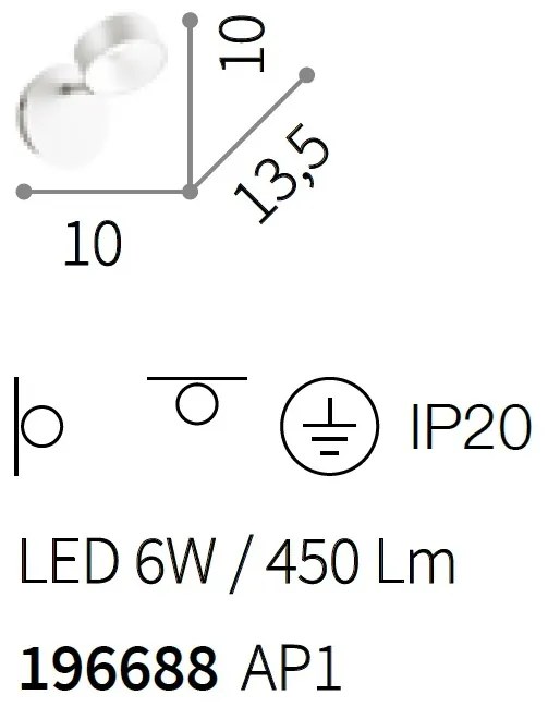 Aplica LED directionabila OBY AP1 196688