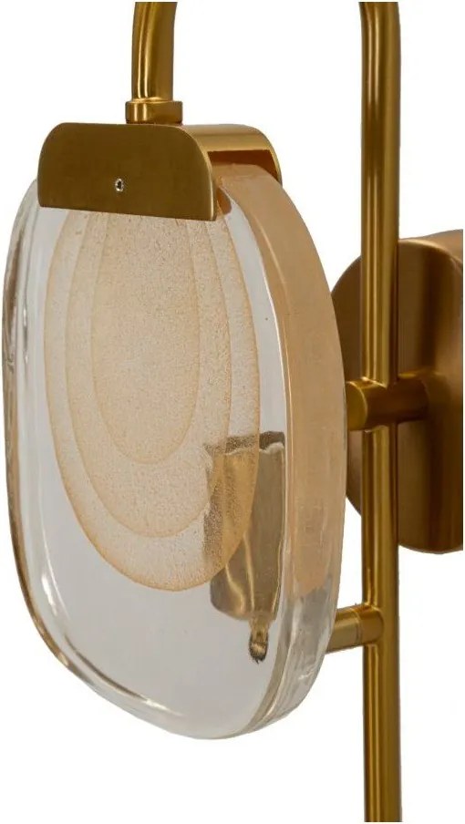 Aplică de perete aurie din sticlă Softy – Mauro Ferretti
