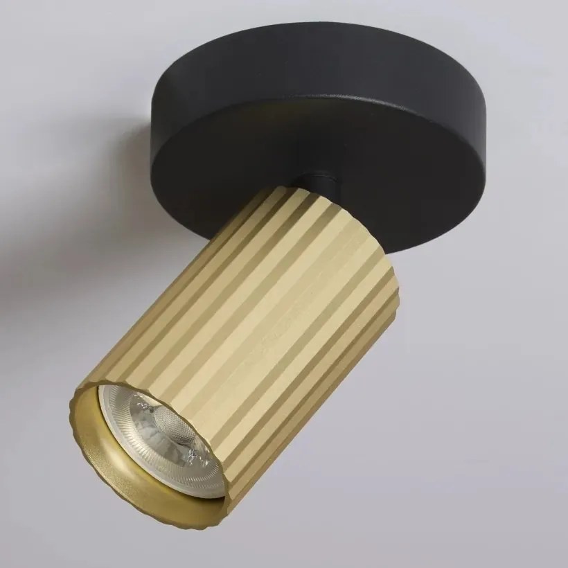 Spot din aluminiu canelat Anna auriu