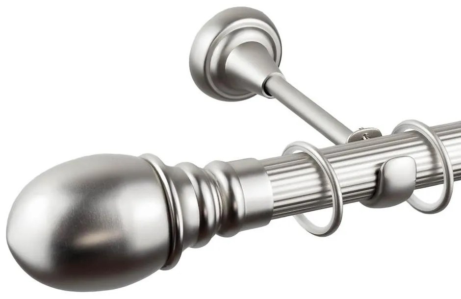 Galerie simpla bara zimtata Calypso 25/19, metal, argintiu - 320 cm