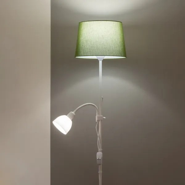 Brilagi - Lampă de podea CERIA, 1xE27/100W/230V + 1xE14/25W, alb/verde