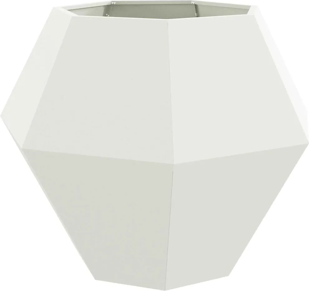 vidaXL Jardinieră Alb 100 x 100 x 80 cm Oțel