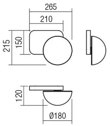 Aplică de perete LUMIEN Redo 01-2470 1xG9/10W/230V auriu/alb